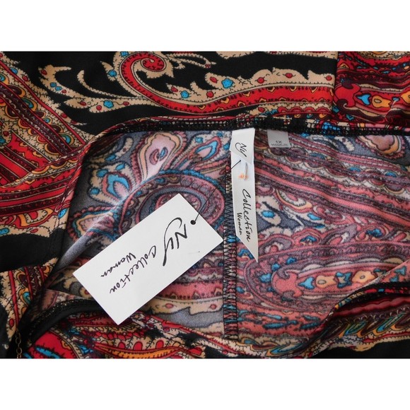 NY Collection Dress 1X Women's Plus Stylish Sheath Dress & Necklace Size 1X - Picture 8 of 11